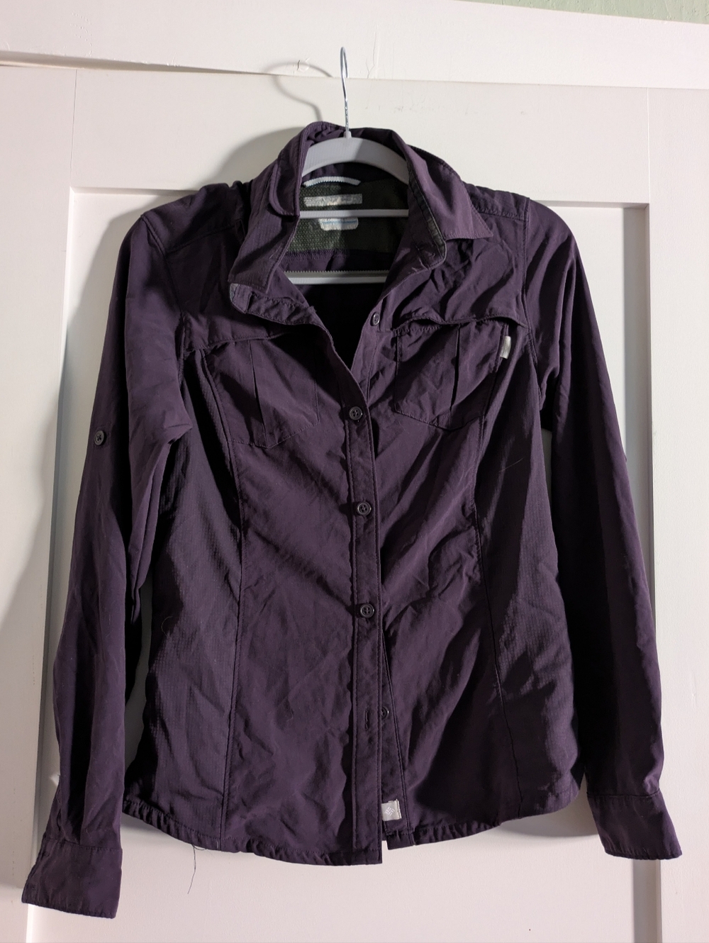 Columbia Women's Hiking Field Button Down Shirt XS Purple
